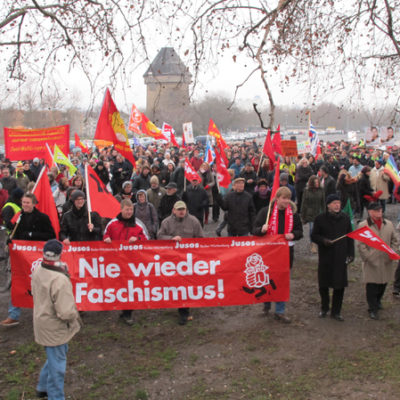 Demo gegen Nazis und Rassismus am 28. Januar 2012 auf der Theresienwiesein Heilbronn