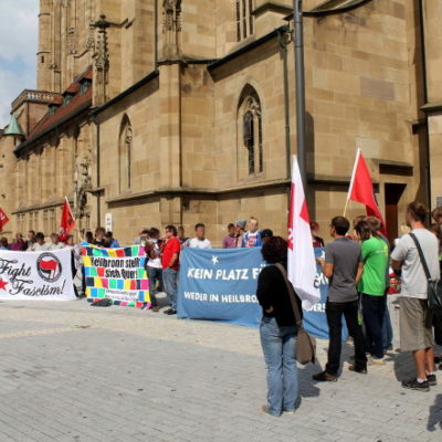 Kundgebung gegen die NPD am 28. August 2013 auf dem Kiliansplatz 