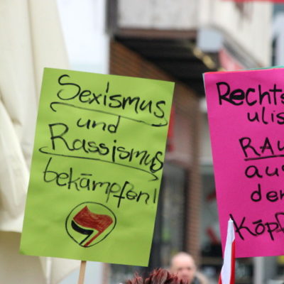 Protest gegen "Heilbronn wach auf" am 7. Februar 2016 am Kiliansplatz